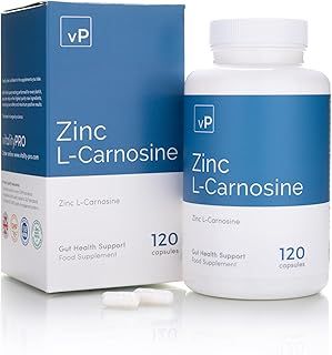 vP Vitality Pro Zinc L-Carnosine 37mg x 120 Capsules - Over 99% Purity Third Party Tested - Gut Health Zinc L-Carnosine Supplement - Vitality Pro
