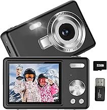 Digital Camera 1080P 44MP Digital Compact Cameras with 32GB Card Simple Digital Camera with Anti-shake,Portable Small Camera 2.4" LCD Screen Vlogging Camera for Kids 6-16 Beginner Student