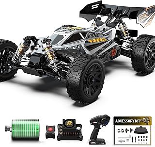 CROBOLL 1:14 Brushless Fast RC Cars for Adults with Independent ESC,Top Speed 90+KPH 4X4 Hobby Off-Road RC Truck,Oil Filled Shocks Remote Control Monster Truck for Boys(Red)