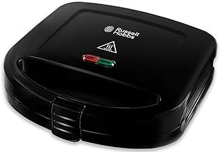 Russell Hobbs Sandwich Toaster/Toastie Maker – Makes 2 Toasties, Cuts and seals, Non-stick easy clean plates, Verticle storage, Power On & Heat ready lights, Handle with locking clip, 760W, 24520