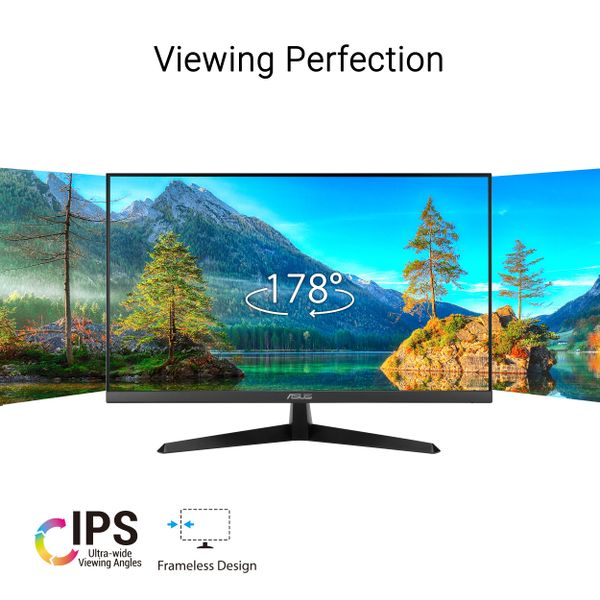 ASUS VY249HGR Eye Care Gaming Monitor – 24 inch FHD (1920x1080), IPS, 120Hz OC, SmoothMotion, 1ms MPRT, Adaptive Sync, Eye Care Plus, Blue Light Filter, Flicker Free, antibacterial treatment