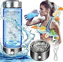 Hydrogen Water Bottle, Hydrogen Water Bottle Generator, Ion Water Bottle Improve Water Quality in 3 Minutes, Hydrogen Water Ionizer Glass Health Cup for Home Travel