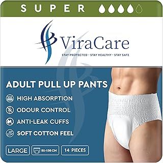14 x Super Adult Nappies, Maximum Absorbency and Overnight Protection, Nappies for Men and Women, Incontinence Pants, Size Large, Waist Size 80-156 cm