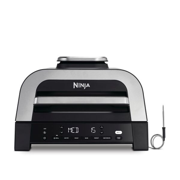 Ninja 6-in-1 MAX Indoor Grill & Air Fryer, Grey/Silver, DG551UK