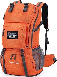 40L Hiking Backpack with Rain Cover Water Resistant Mens Women Rucksack for Trekking, Traveling, Camping, Cycling, Climbing