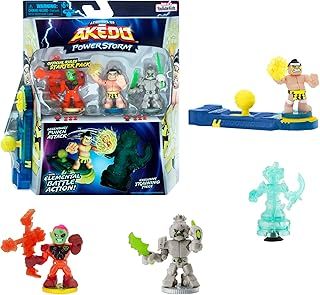Akedo Legends Powerstorm Legendary Punch Attack Starter Set with Official Rules. 3 Miniature Fighters, Training Accessory and Exclusive Control Controller