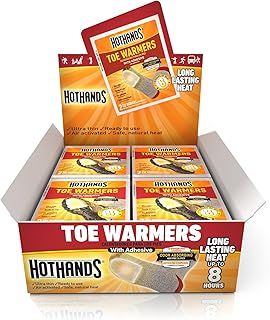 HotHands Toe Warmers - Durable, Odourless, Air Activated - Up to 8 Hours of Heat - 40 Pairs