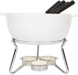 Boska Cheese Fondue Set Party/Microwave Safe/Ceramic/Snack for 4 Persons/White / 25.4 fl oz
