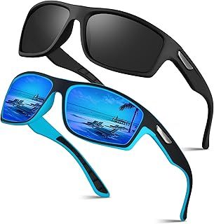 Ollrynns Polarised Sports Sunglasses for Men 2 Pack Sun Glasses Fishing Running Golf Sunglasses for Men Women with UV Protection