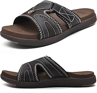 COFACE Mens Sport Recovery Sandals Plantar Fasciitis Soft Cushion Lightweight Arch Support Orthotic Slides for Men