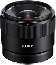 Sony E 11 mm F1.8 | APS-C Wide Angle Prime Lens (SEL11F18) Black