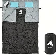 Sleeping Bag, 3-4 Seasons Double Sleeping Bag for Adults, 2 Person Sleeping Bag Lightweight Waterproof for Cold Weather & Warm, 220CM X 150CM