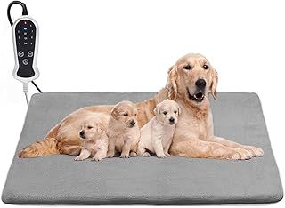 RC SLL Heating Pad, Electric Warming Cat Bed, Upgraded Adjustable Controller, Waterproof Kitten Heating Pad with Chew Resistant Steel Cord