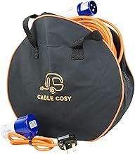 Luigi's 14 Metre Mains Extension Cable with Fly Lead Converter & Waterproof Carry Case - Long Electrical Hook Up Adapter for Caravans, Campervans & Motorhomes - 16A, 230V, 3 Pin, 1.5mm