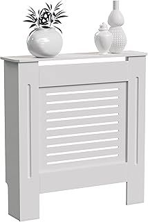 Vida Designs Milton Radiator Cover White Modern Painted MDF Cabinet, Small (H: 82 / W: 78 / D: 19 cm)