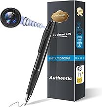 YESWE 1080P Spy Hidden Camera Pen No Wifi Indoor Home Office Security Camera Outdoor Mini Body Video Camera Small Compact Secret Camera Monitor Nanny Camera Video or Picture Taking