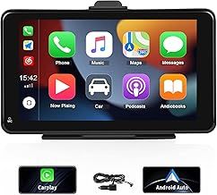 Camecho 7 Inch Screen Apple Carplay Android Auto Smart Player with Aux AV IN TF Card Type C connector Support DVR, Bluetooth, FM Transmitter, GPS