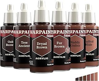 The Army Painter, Warpaints Fanatic Flexible Triad: Ruddy Browns, 6 x 18 ml acrylic paints - Miniature quality hobby paint for Dungeons and Dragons (DnD) & Warhammer Miniatures