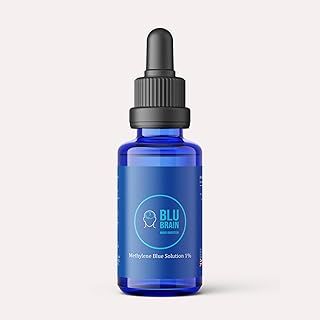 Methylene Blue 1% Solution – Blu Brain Mind Booster | Premium Nootropic Drops for Cognitive Performance | Pharmaceutical-Grade, USP Quality, UK-Formulated (30ml/100ml) (30ml)