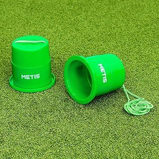 METIS Kids Plastic Bucket Stilts - Kids Outdoor Play Equipment | Plastic Buckets With Handles | Kids Games | Games For Kids | Outdoor Games | School Equipment [1 Pair - 4 Colours] (Green)