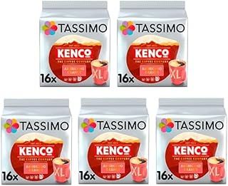 Tassimo Kenco Americano Grande XL Coffee Pods x16 (Pack of 5, Total 80 Drinks)
