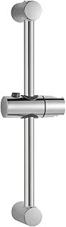 OFFO Shower Riser Rail, 60cm Wall Mounted Shower Slider Rail with Adjustable Shower Head Holder Bar for Bathroom, Rail Face Polishing