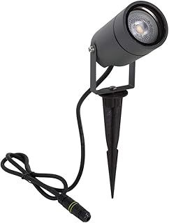 DAWALIGHT Garden Spike Light GU10 5W 3000K Warm White LED Outdoor Spot Lights Mains Powered IP65 Waterproof Adjustable Landscape Lights for Garden Path Lawn Walkway, Aluminum, Dark Grey