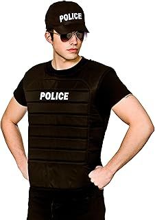 Wicked Costumes Adult Police Vest & Cap Fancy Dress Costume - One Size