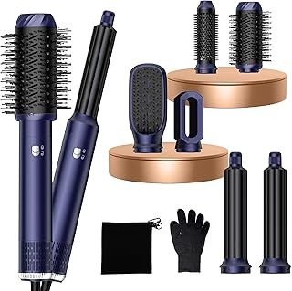 1000W Air Styler Set 6 in 1 Magic Styler, 200 Millions Negative Ionic Hair Styler, High-Speed Hair Dryer Brush, Hair Dryer Curler, Volumizer, Round Brush, Air stylers for Women