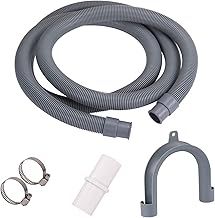 Drain Hose, Universal Replacement Drain Hose Extension Kit with Bracket and Hose Clamps