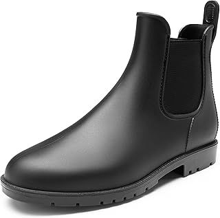 DREAM PAIRS Wellington Boots Men Ankle Wellies Short Chelsea Booties Waterproof Rain Boots Easier On and Off