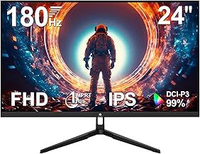 Z-Edge Gaming Monitor 24 Inch 180Hz 1ms MPRT IPS Panel Full HD 1080P 16:9 LED Monitor, 350cd/m² Brightness, FreeSync HDR10, DisplayPort1.4 & HDMI2.0, Support VESA 100x100mm