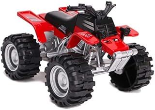 11cm Die Cast Friction Powered Quad Bike - Assorted Colours & Designs - RED - Boys Toys