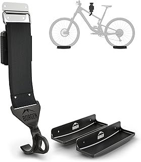 Borgen Bicycle Wall Mount - Adjustable Bicycle Mount for Wall - E-Bike, Road Bike, MTB, Road Bike Compatible - Rubberised Hook Against Scratches