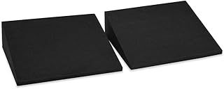 13 Inch Large Yoga Foam Wedge, Slant Board, Calf Stretcher, Improve Lower Leg Calves Wrist Strength, Stability, Incline Wedge, Knee Pad, Back Support, Foot-rest Cushion, Physical Therapy (One Pair)