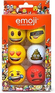 emoji Official Novelty Fun Golf Balls - 6 Pack - Choose Your