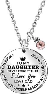 Daughter Jewellery To My Daughter Necklace from Dad Inspirational Gift Never Forget That I Love You Forever Birthday Gift Graduation Gifts