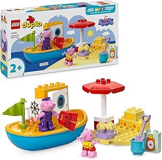 LEGO DUPLO Peppa Pig Boat Trip Toy, Early Development and Activity Toddler Toys with 2 Figures, Summer Bricks Set, Gift Idea for 2 Plus Year Old Girls & Boys 10432
