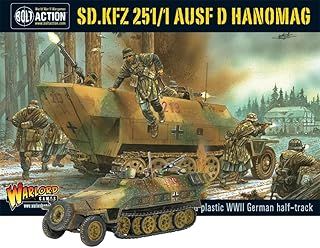 Warlord Games German Army Sd.Kfz 251/1 ausf D Hanomag halftrack - 1:56 / 28mm Plastic Scale Model Vehicle for Bolt Action Highly Detailed World War 2 Miniatures