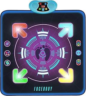 Kids Dance Mat with Light-up, Build-in Music Dance Mats for Girls and Boys, 3 Game Modes Dance Toys Christmas Birthday Gifts for 4 5 6 7 8 9 10+ Years Old