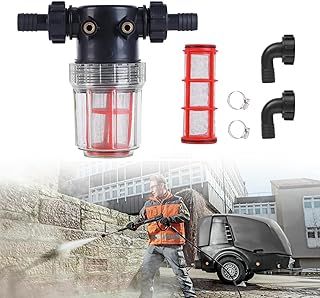 TWSOUL Garden Hose Filter, Water Pump Filter, Inline Filter for Sediment, 3/4 Inline Strainer Water Pipe Irrigation Filter (A)