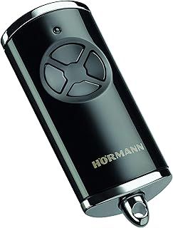 Hörmann HSE 4 BS Hand Transmitter (868 MHz Frequency, Garage Door Operator with Chrome Caps, Batteries, 28 x 70 x 14 mm Dimensions, incl. Keyring) 4511561 Glossy Black