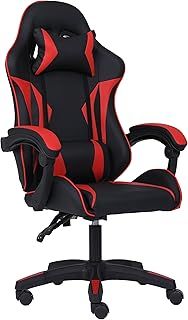 Millhouse Sport Desk Chair, Adjustable Office Gaming Racing Chair with Lumbar and Head Pillow - X3577 - Red