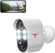 1080p Security Camera, AI Human Detection, Live View, Night Vision, 2-Way Audio, IP65 Waterproof, Cloud Storage, Wireless Indoor/Outdoor Surveillance Bullet Cam