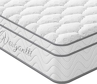 Vesgantti Single Mattress, 10.3 Inch Hybrid Mattress 3FT with Breathable Foam and Individually Pocket Spring - Medium Firm, Classic Box Top Collection(90x190x26cm)