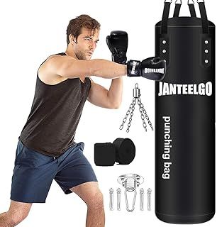 JANTEELGO Punching Bag Boxing for Adult Unfilled