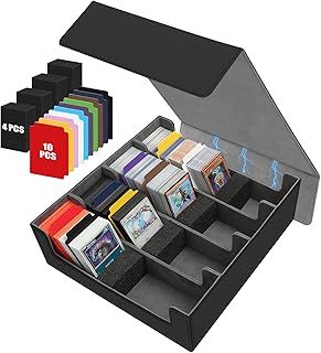 POKIENE Trading Card Storage Boxes for 3" x 4" 35pt Rigid Cards, Sports Card Storage, Toploader Storage Box, Graded Card Storage Box for PSA Card, 35PT Magnetic Card Holders & Toploader Card Holders