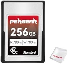 Pergear Standard Series 256GB CFexpress Type A Memory Card, Up to Max 780MB/s Read Speed and Max 780MB/s Write Speed for 4K 120P, 8K 30P Recording, Compatible for Sony Alpha Cameras and FX Cameras