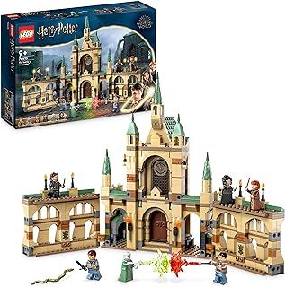 LEGO Harry Potter The Battle of Hogwarts, Castle Toy for Boys & Girls with Molly Weasley, Bellatrix Lestrange and Voldemort Minifigures plus the Sword of Gryffindor, Deathly Hallows – Part 2 Set 76415