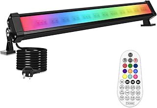 CLV LED Wall Light RGB Party Lights 42W LEDs Light Bar Stage Light with RF Remote Control, 180°Adjustable Wall Lights Wash Light for DJ Stage Disco Lighting Party Halloween Christmas Festival